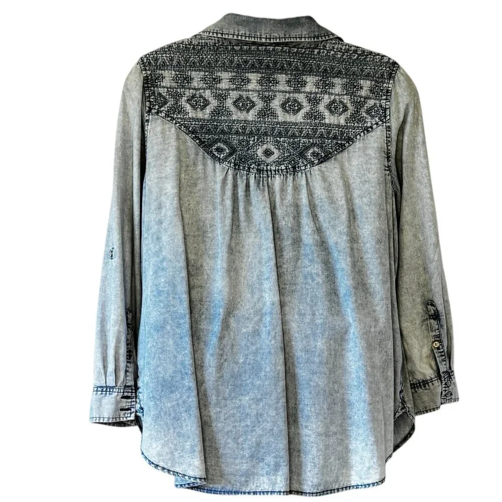 Vintage America Blue Tunic Top - Picture 5 of 10